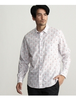 アルビニプリントシャツ/ブルー系(192)