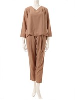 バックフリルパンツセットアップ/ネイビー