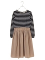 ボーダードッキングワンピース/ネイビー