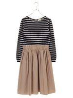 ボーダードッキングワンピース/ネイビー