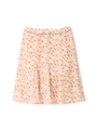 ペインティングフラワープリントスカート/オレンジ(150)