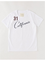 CaliforniaフロッキープリントTシャツ/PURPLE