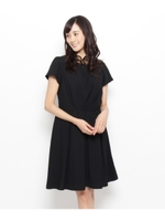フロントタックセレモニーワンピース/ブラック(019)