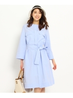 〔洗える〕ブラウジングシャツワンピース/ホワイト(001)