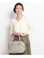 CRACCORON 袖サークルレースVネックプルオーバー/レモンイエロー(031)