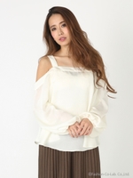 ボリュームSLVオフショルTOP/WHT