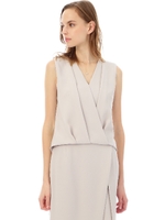 ダブルクロスカシュクールブラウス/ブラック(010)