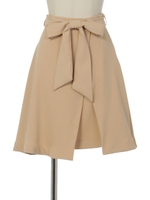 ラップフレアスカート/ベージュ