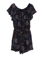 FLOWERオフショルコンビネゾン/ブラック