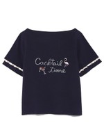[L.B CANDY STOCK]モチーフニットトップス/NVY