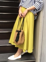 モダールラップギャザースカート/ピンクベージュ