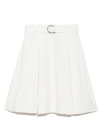 ウエストリングベルトフレアスカート/WHT