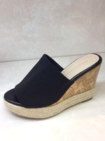 カバードウェッジミュールサンダル/カーキ