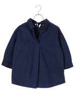 グログランバックリボンブラウス/オフホワイト