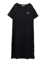 LOOSE SILHOUETTE V-NECK LONG DRESS/オレンジ