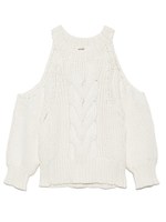 オープンショルダーニットプルオーバー/WHT