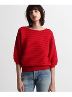 立体ボーダーニットソー/ブラック(019)