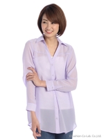 シフォンロングシャツ/ピンク