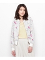 フラワー柄ジャケット/ライトグレー(111)