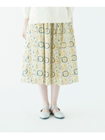 PETAL FLOWER ギャザーフレアスカート/イエロー(132)