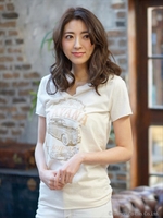 カリフォルニア綿 CLASSIC CAR・フロントカットTシャツ/キナリ
