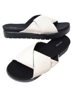 クロス結びフラットサンダル/グリーン