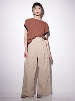 タイプライターワイドパンツ/ネイビー