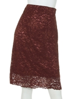 レースタイトスカート/ボルドー