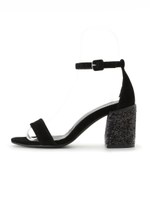 【emmi atelier】グリッターヒールサンダル/GLD