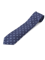 FRANCO BASSI シルクジャガード小紋柄ネクタイ/ネイビー(793)