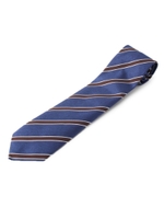 FRANCO BASSI レジメンタルストライプネクタイ/ブルー系(597)