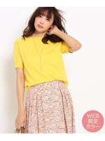 〔洗える〕クリーンコットン ラグランニットトップス/ピンク(072)