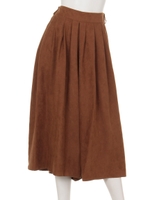 フェイクスエードマキシガウチョパンツ/ブラウン