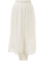 レースチュールドッキングスカート/ホワイト