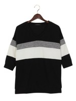 バイカラーチュニック 7分袖/オフホワイト/ベージュ