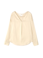 《BLANCHIC》ジョーゼットブラウスVネック/ホワイト(030)