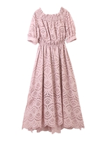 《ｓｗｅｅｔコラボアイテム》スカラップレースロングドレス/ピンク