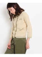 ジャケット風ラメカーディガン/ライトベージュ(051)