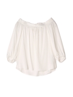 《BLANCHIC》ストライプジョーゼットブラウス/カーキ(180)