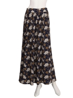 【La】ヴィンテージフラワーフレアパンツ/ネイビー