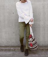 【予約】カラースリムサルエルパンツ