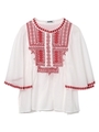 HEART EMBROIDERY TOP/ライトブルー