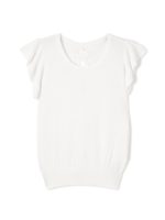 《EDIT COLOGNE》ラッフルバックストリングニット/ホワイト(030)