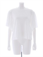 プリーツスリーフブカットトップス/ピンク