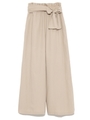 リボンワイドパンツ/SAND