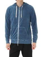 【AZUL by moussy】パイルZIPパーカー/BLU