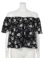 small flowerオフショルTOPS/ブラック