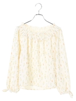 ＜ＷＥＢ限定大きな・小さなサイズ＞シャーリングオフショルプルオーバー/イエロー