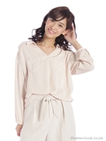 ポケット装飾シャツ/ピンク