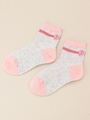 ワッフル編みリボンJQ SOCKS/ブルー